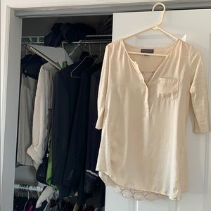 Cream maternity blouse